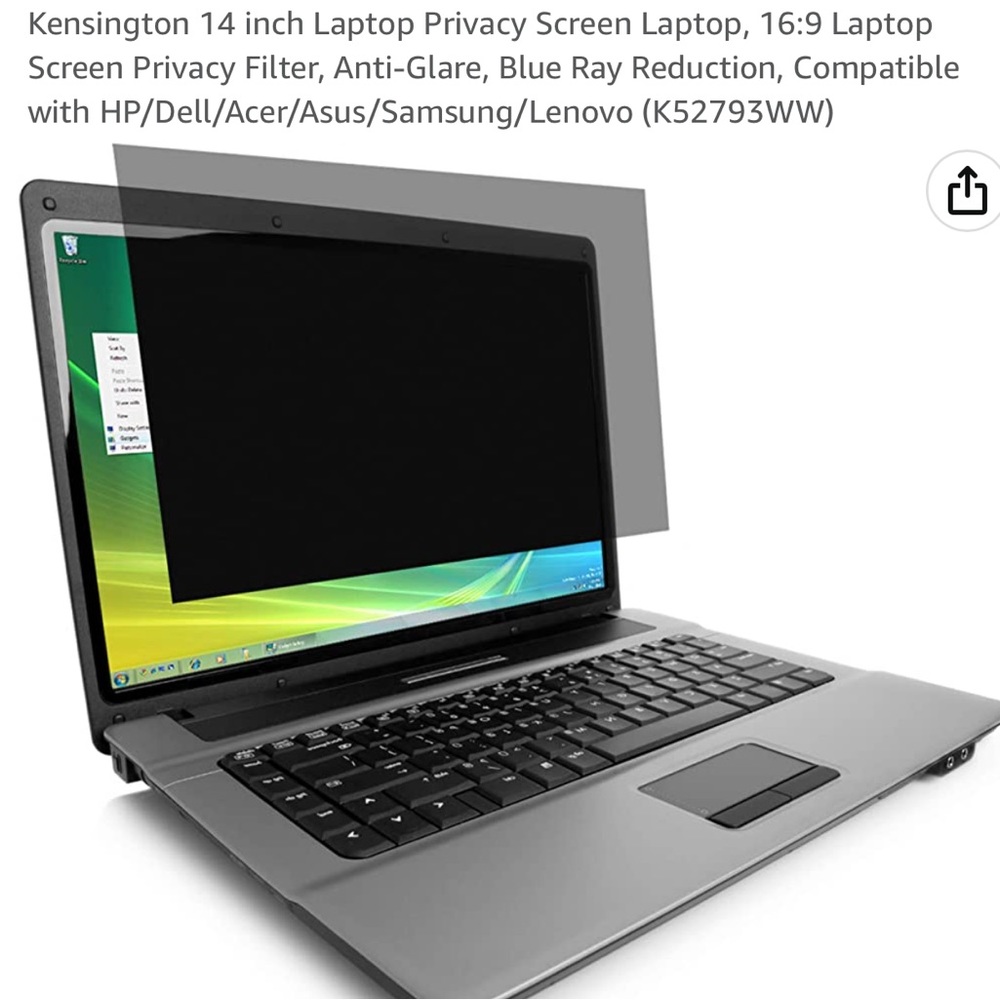 NEW Kensington 14 inch Laptop Privacy Screen K52793WW